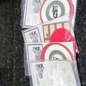 NIB Vintage 4 Sealed Packs Jar Toppers By Potpourri Press All are Unopened 30 PC